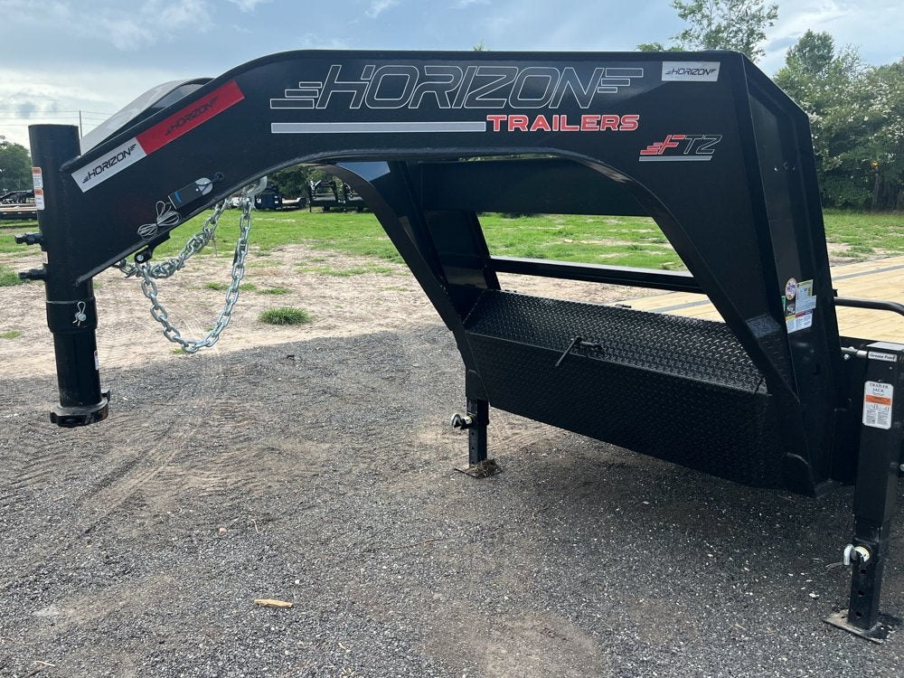 40' FTZ Gooseneck (2) 8k Axles - Mega Ramps - 16k GVWR - 14ply Tires plus Spare - 16# IB - Ratchet R - 8K MR/Deckover Trailers - Stryker Dealership Group