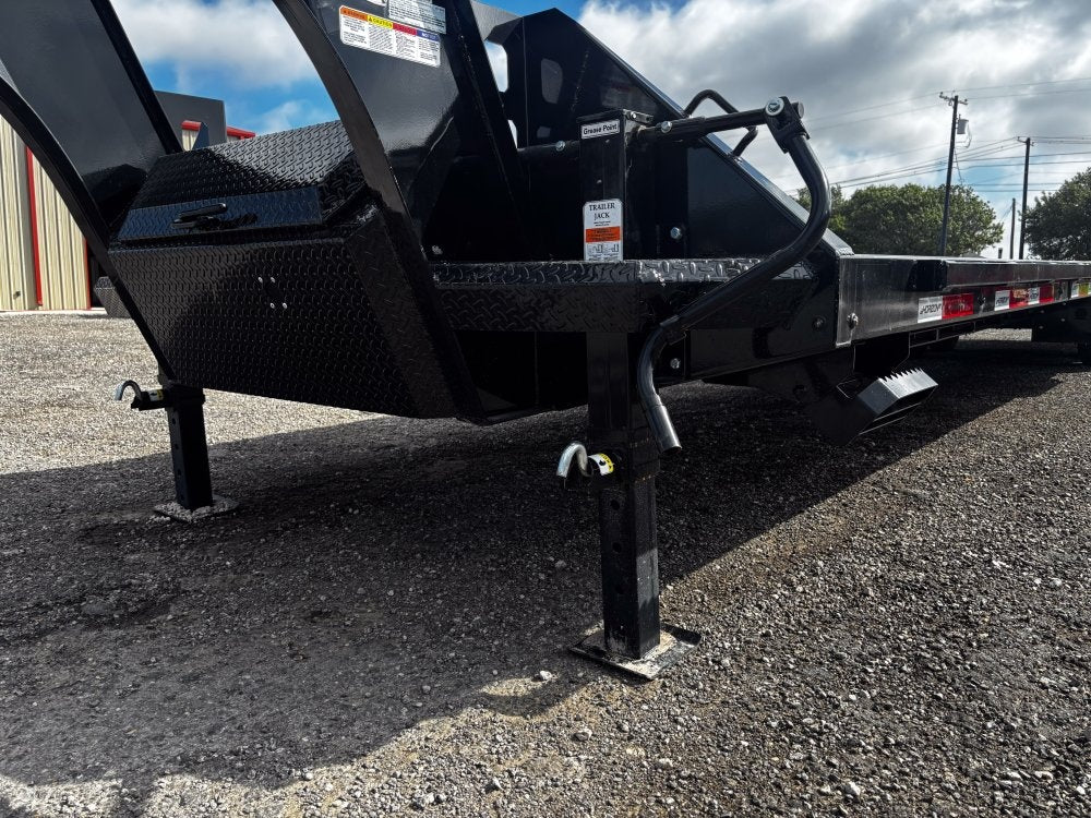 40' FYZ Gooseneck Flat deck Hydraulic Dovetail 12K Axles - Hydraulic Dovetail - Dual Wheel Deckover - Stryker Dealership Group