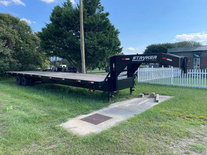 40' Gooseneck 24k GVWR Slide In Ramps Heavy Duty Spring Suspension 014974 - Gooseneck Flatbed CDL - Stryker Dealership Group