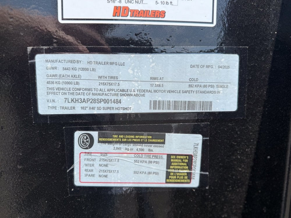 40' HD Gooseneck (2) 10k Axles Straight Deck 18ply Tires - Hotshot Non-CDL/DO 10K SD SS - Stryker Dealership Group