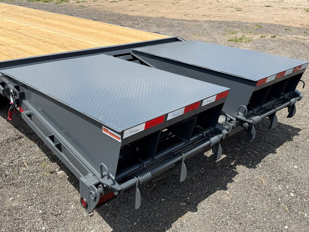 40' HD Hotshot (2) 10k Axles Mega Ramps DERATED Non-CDL 18 Ply Super Singles - 10K MR SS/Deckover Trailers - Stryker Dealership Group