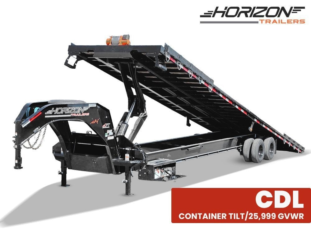 40' Horizon CFT Gooseneck Full Tilt Container Trailer - (2) 12k Axles - Container Tilt - Container Tilt - Stryker Dealership Group
