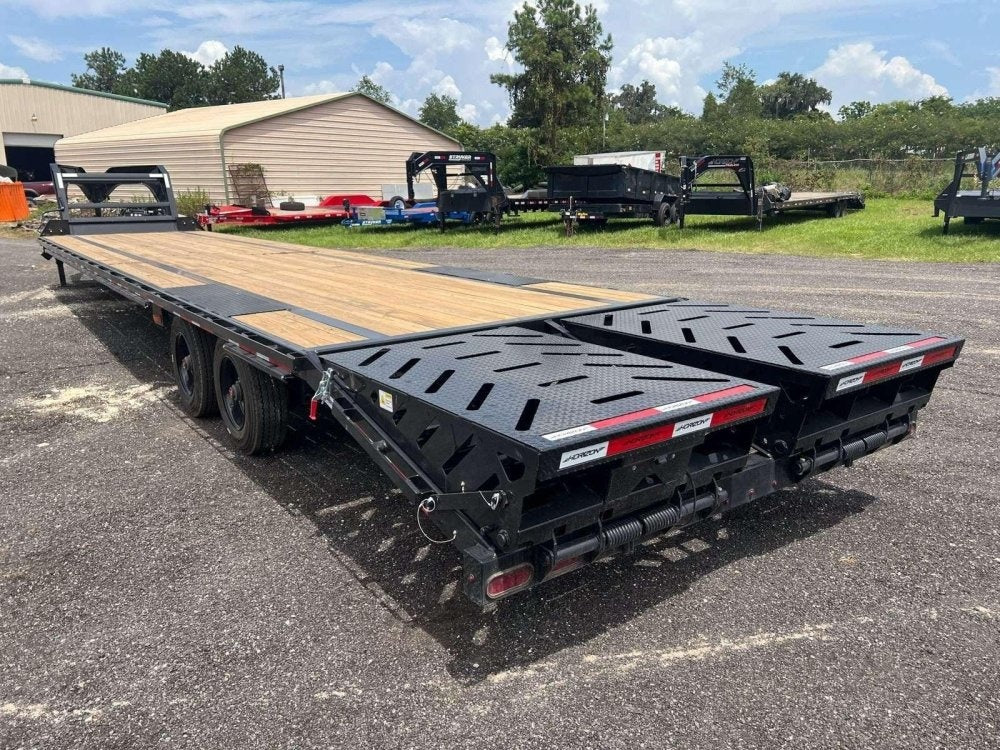 40' Horizon FTZ Gooseneck Deckover Trailer Mega Ramps - (2) 10k Axles - Hotshot Non-CDL/DO 10K MR SS - Stryker Dealership Group