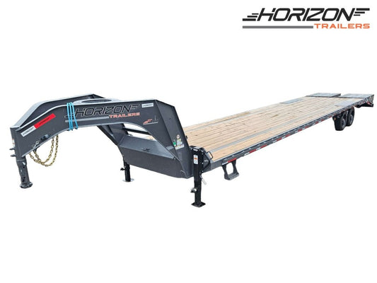 40' Horizon FTZ Gooseneck Deckover Trailer Mega Ramps - (2) 10k Axles - Hotshot Non-CDL/DO 10K MR SS - Stryker Dealership Group