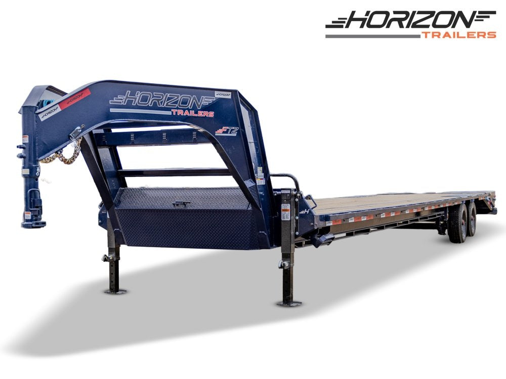 40' Horizon FTZ Gooseneck Deckover Trailer Mega Ramps - (2) 10k Axles - Hotshot Non-CDL/DO 10K MR SS - Stryker Dealership Group