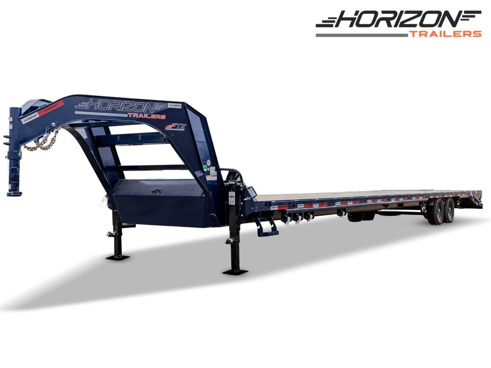 40' Horizon FTZ Gooseneck Hotshot Non-CDL Deckover Trailer Mega Ramps - (2) 7k Axles - Hotshot Non-CDL/DO 7K MR - Stryker Dealership Group