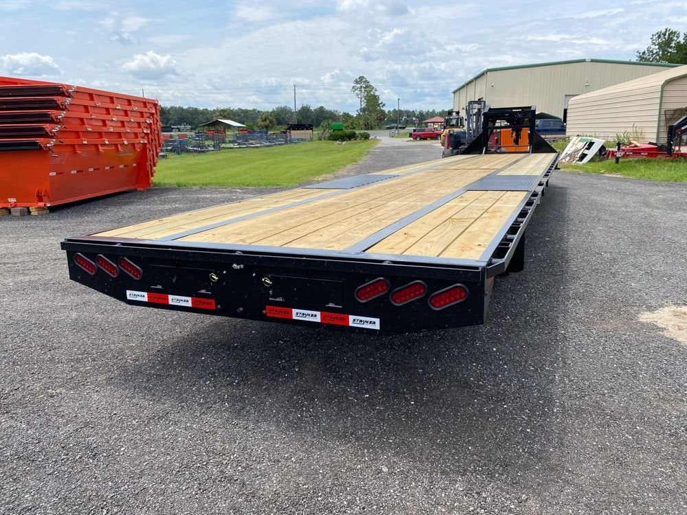 40' Hotshot Elite Gooseneck SD 10k Axles - Derated 12k GVWR - 18ply Tires & Spare & 10' Aluminum Ram - Hotshot Non-CDL - Stryker Dealership Group