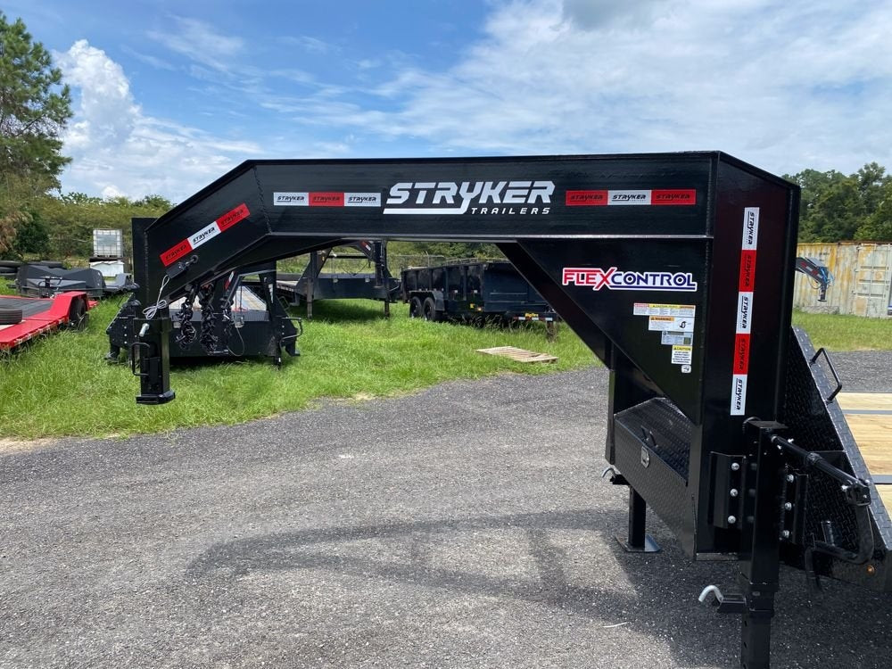 40' Hotshot Elite Gooseneck SD 10k Axles - Derated 12k GVWR - 18ply Tires & Spare & 10' Aluminum Ram - Hotshot Non-CDL - Stryker Dealership Group
