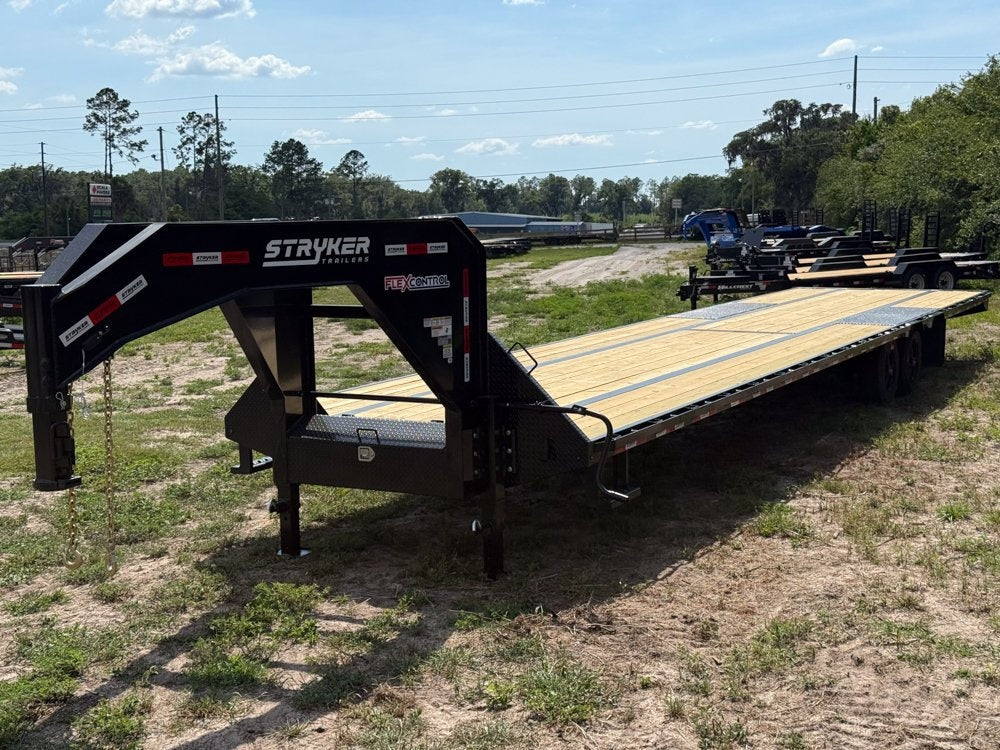 40' Hotshot Elite Gooseneck SD 10k Axles - Derated 12k GVWR - 18ply Tires & Spare & 10' Aluminum Ram - 10K SD SS/Deckover Trailers - Stryker Dealership Group