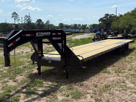 40' Hotshot Elite Gooseneck SD 10k Axles - Derated 12k GVWR - 18ply Tires & Spare & 10' Aluminum Ram - 10K SD SS/Deckover Trailers - Stryker Dealership Group