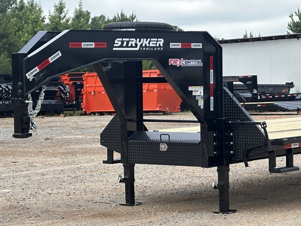 40' Hotshot Elite Gooseneck SD 10k Axles - Derated 12k GVWR - 18ply Tires & Spare & 10' Aluminum Ram - 10K SD SS/Deckover Trailers - Stryker Dealership Group