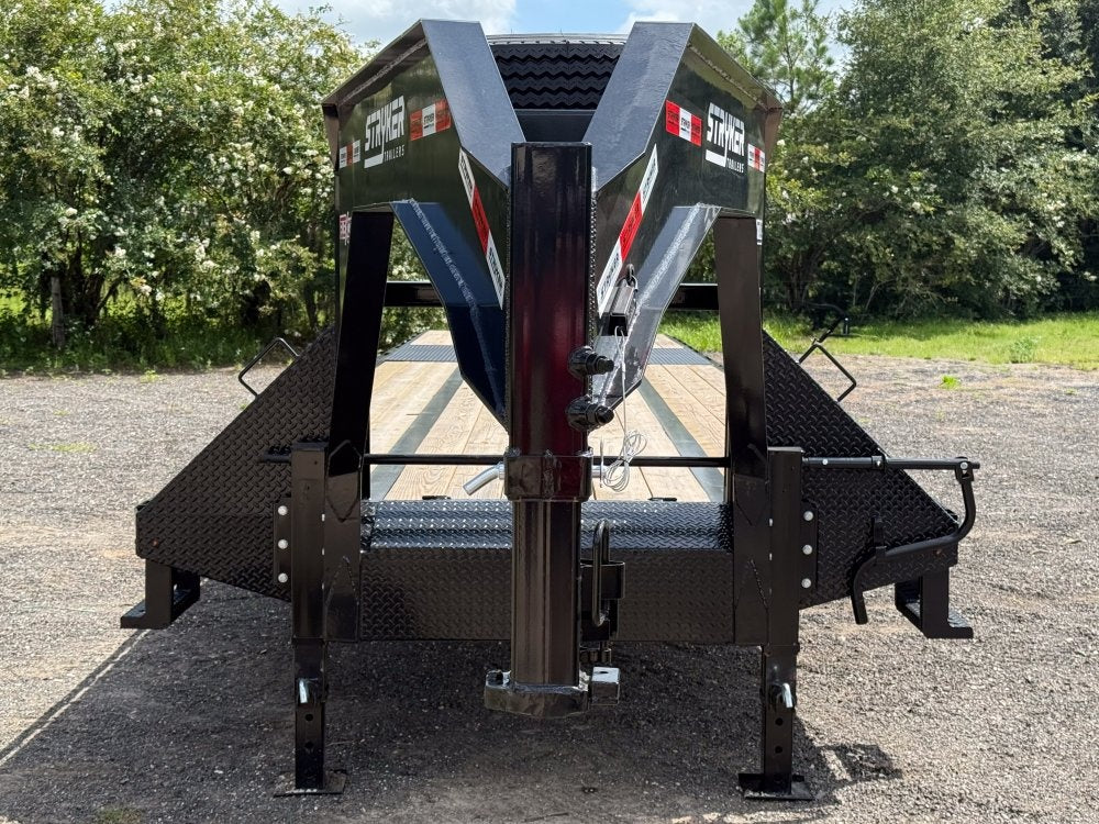 40' Hotshot Elite Gooseneck SD 10k Axles - Derated 12k GVWR - 18ply Tires & Spare & 10' Aluminum Ram - 10K SD SS/Deckover Trailers - Stryker Dealership Group