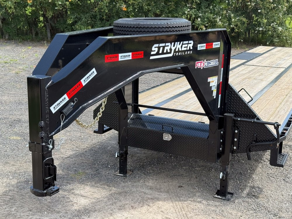 40' Hotshot Elite Gooseneck SD 10k Axles - Derated 12k GVWR - 18ply Tires & Spare & 10' Aluminum Ram - 10K SD SS/Deckover Trailers - Stryker Dealership Group