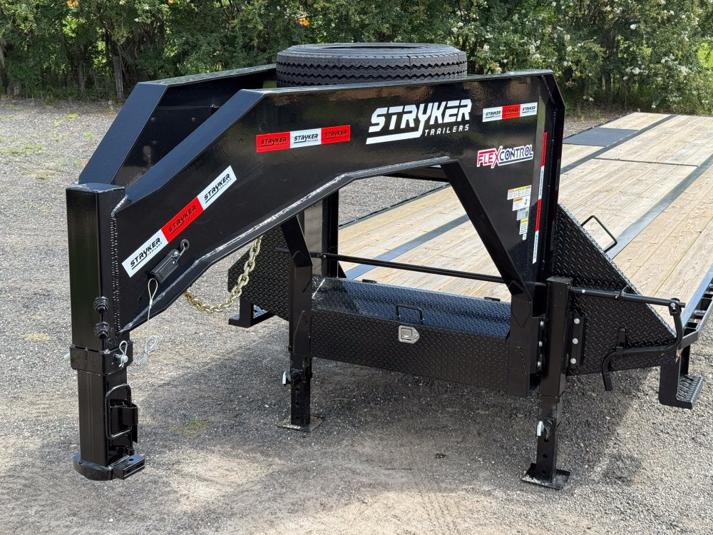 40' Hotshot Elite Gooseneck SD 10k Axles - Derated 12k GVWR - 18ply Tires & Spare & 10' Aluminum Ram - 10K SD SS/Deckover Trailers - Stryker Dealership Group