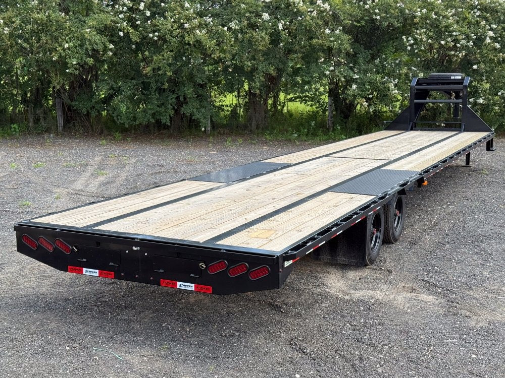 40' Hotshot Elite Gooseneck SD 10k Axles - Derated 12k GVWR - 18ply Tires & Spare & 10' Aluminum Ram - 10K SD SS/Deckover Trailers - Stryker Dealership Group