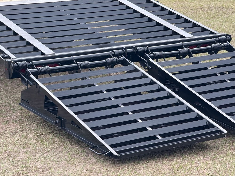 40' Hotshot Elite Gooseneck SD 10k Axles - Derated 12k GVWR - 18ply Tires & Spare - Mega Ramps - 10K MR SS/Deckover Trailers - Stryker Dealership Group