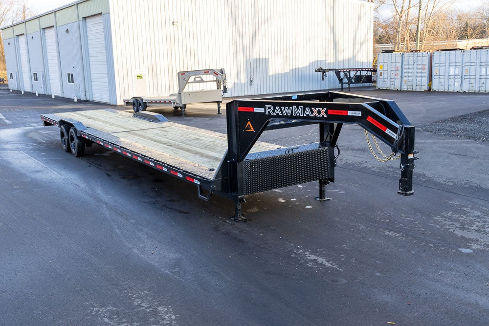 40' LDX Gooseneck 102" Wide (2) 10k Axles 18ply Tires Slide Out Ramps 112924 - Equipment Trailers - Stryker Dealership Group