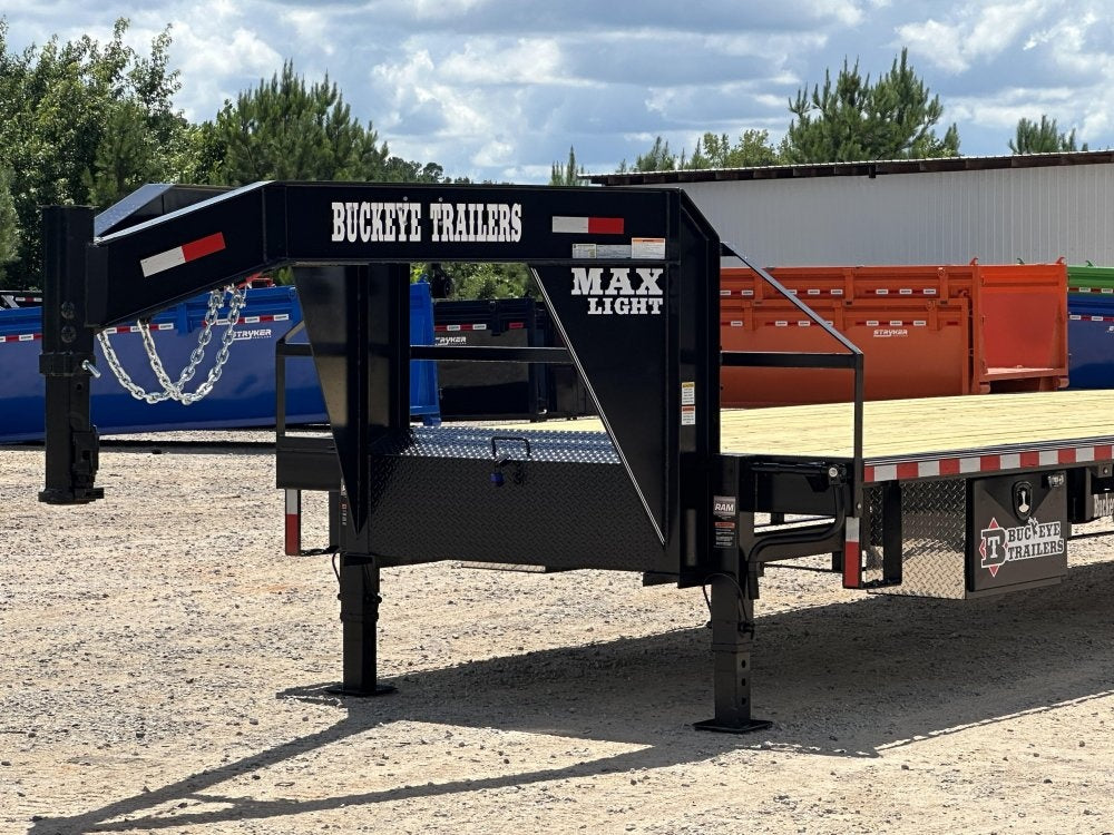 40" Max Light Gooseneck Hotshot Trailer (2) 10K Axles, 102" Wide, 10' Aluminum Ramps - 10K SD SS/Deckover Trailers - Stryker Dealership Group