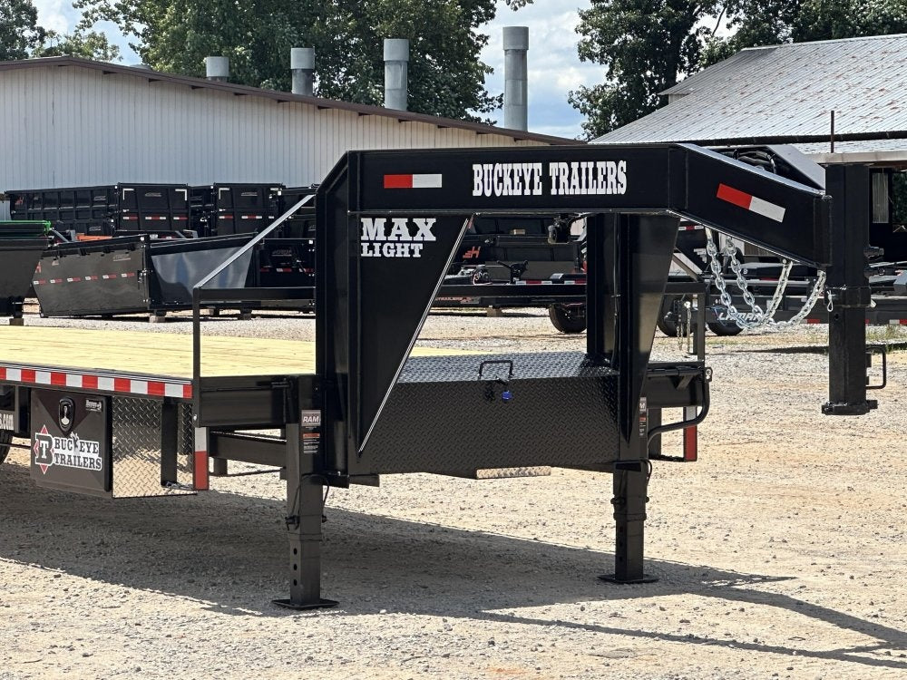 40" Max Light Gooseneck Hotshot Trailer (2) 10K Axles, 102" Wide, 10' Aluminum Ramps - 10K SD SS/Deckover Trailers - Stryker Dealership Group
