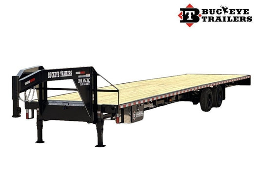 40" Max Light Gooseneck Hotshot Trailer (2) 10K Axles, 102" Wide, 10' Aluminum Ramps - Hotshot Non-CDL/DO 10K SD SS - Stryker Dealership Group