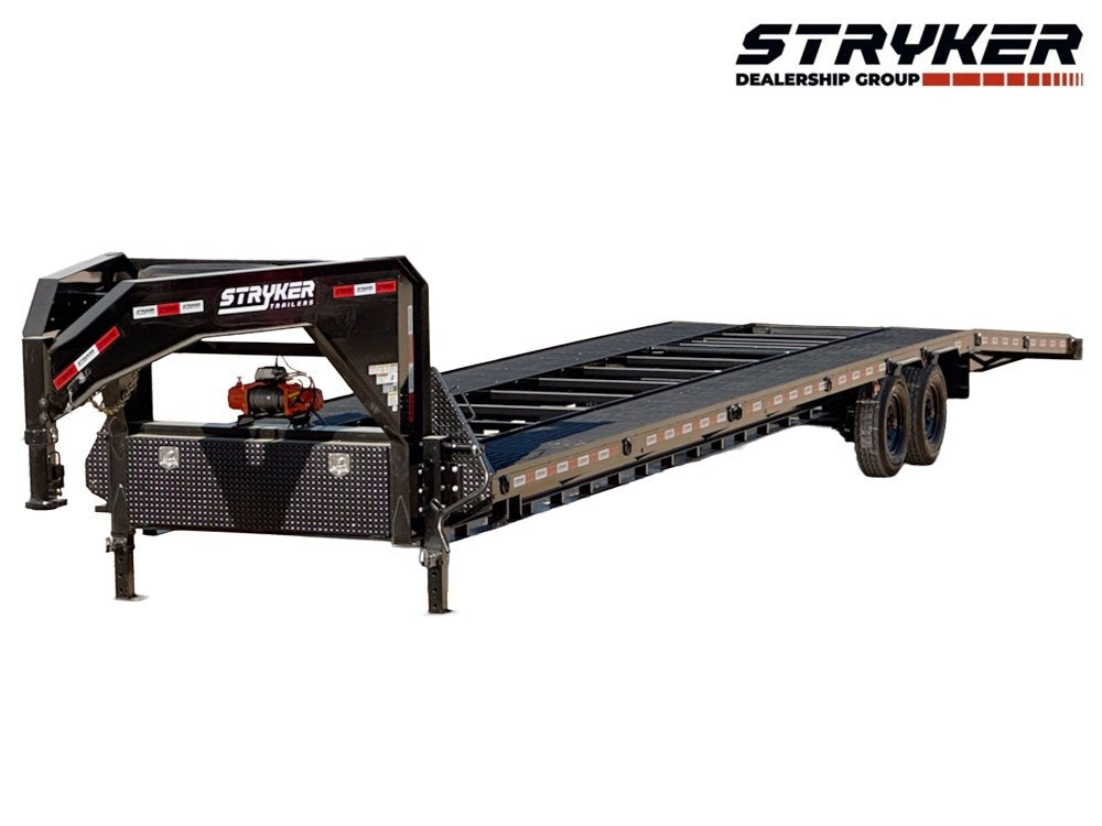 40' Mesh Deck (2) 8k Axles - 12k GVWR Derated- 14 Ply Tires w/Spare - 10' Aluminum Ramps - Warrior W - Truck & Van Trailers/Multi Car Haulers - Stryker Dealership Group