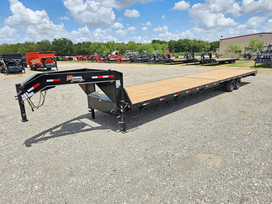 40' Straight Deck ECO with 14 ply Tires ECO40GN7KBKSD - Ghost 40ft Flatdeck Slide in Ramps - Stryker Dealership Group