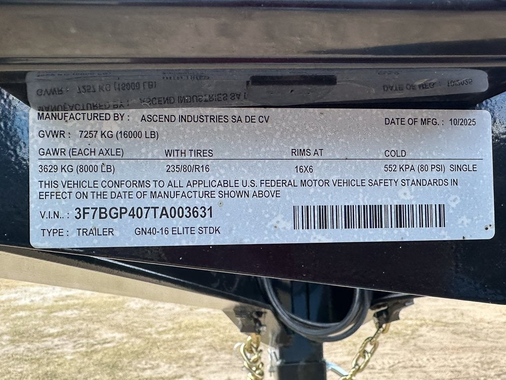 40' Stryker ELITE Gooseneck (2) 8k Axles 14ply tires Straight Deck - Hotshot Non-CDL/DO 8K SD - Stryker Dealership Group