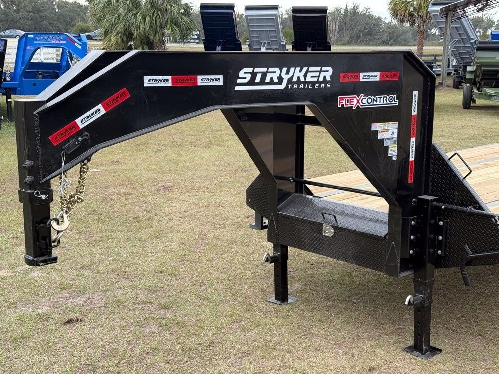 40' Stryker Gooseneck (2) 10K Axles Mega Ramps 18 Ply Tires - Derated - Deckover Trailers/Hotshot - Stryker Dealership Group