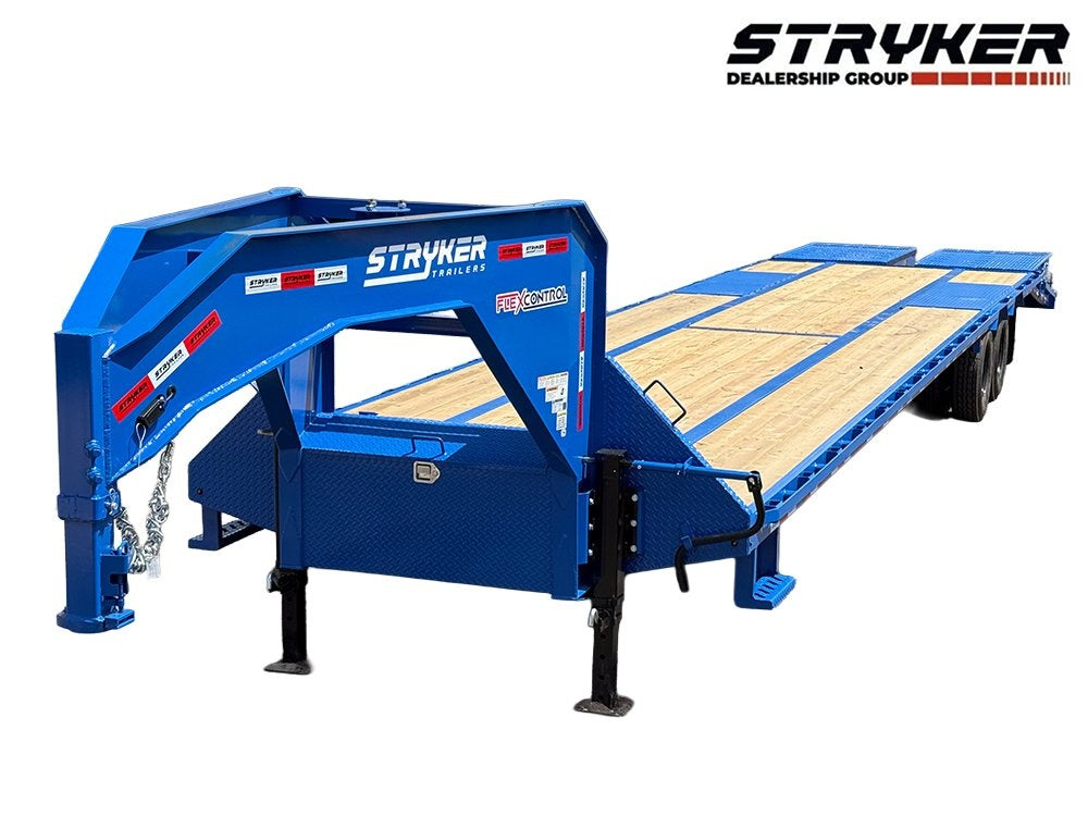 40' Stryker Gooseneck (2) 12K Axles Mega Ramps Dual Wheels - 12K MR/Deckover Trailers - Stryker Dealership Group