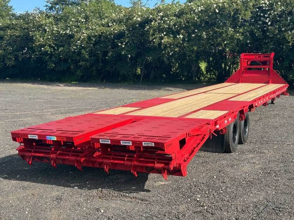 40' Stryker Gooseneck (2) 12K Axles Mega Ramps Dual Wheels - 12K MR/Deckover Trailers - Stryker Dealership Group