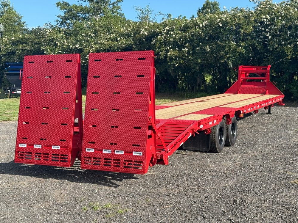 40' Stryker Gooseneck (2) 12K Axles Mega Ramps Dual Wheels - 12K MR/Deckover Trailers - Stryker Dealership Group