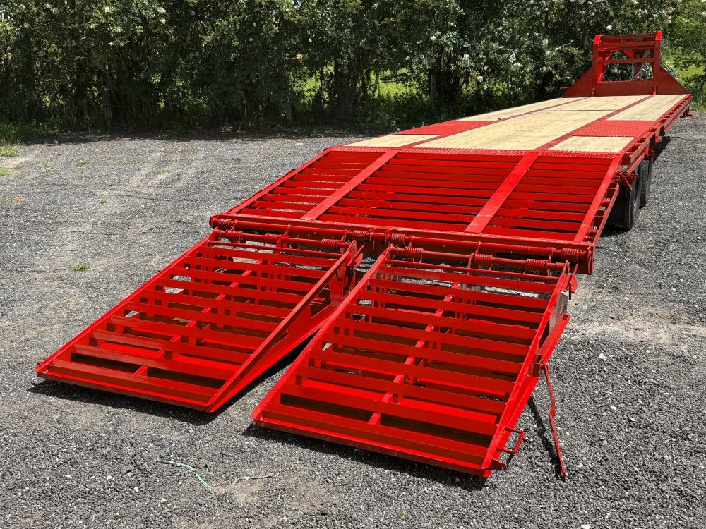 40' Stryker Gooseneck (2) 12K Axles Mega Ramps Dual Wheels - 12K MR/Deckover Trailers - Stryker Dealership Group