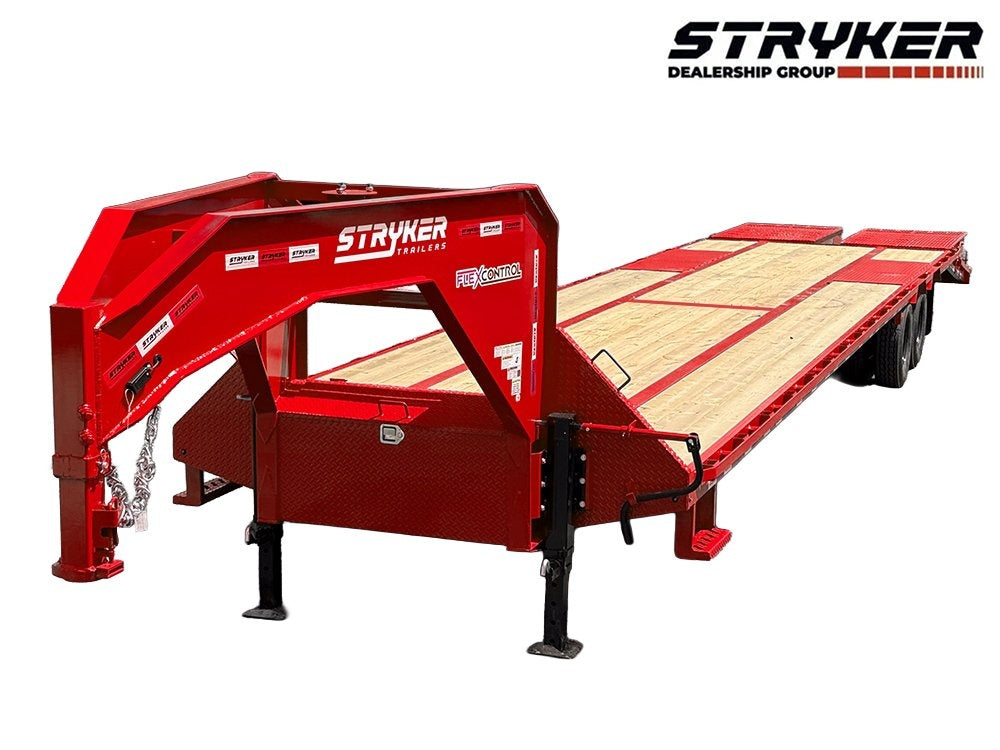 40' Stryker Gooseneck (2) 12K Axles Mega Ramps Dual Wheels - 12K MR/Deckover Trailers - Stryker Dealership Group