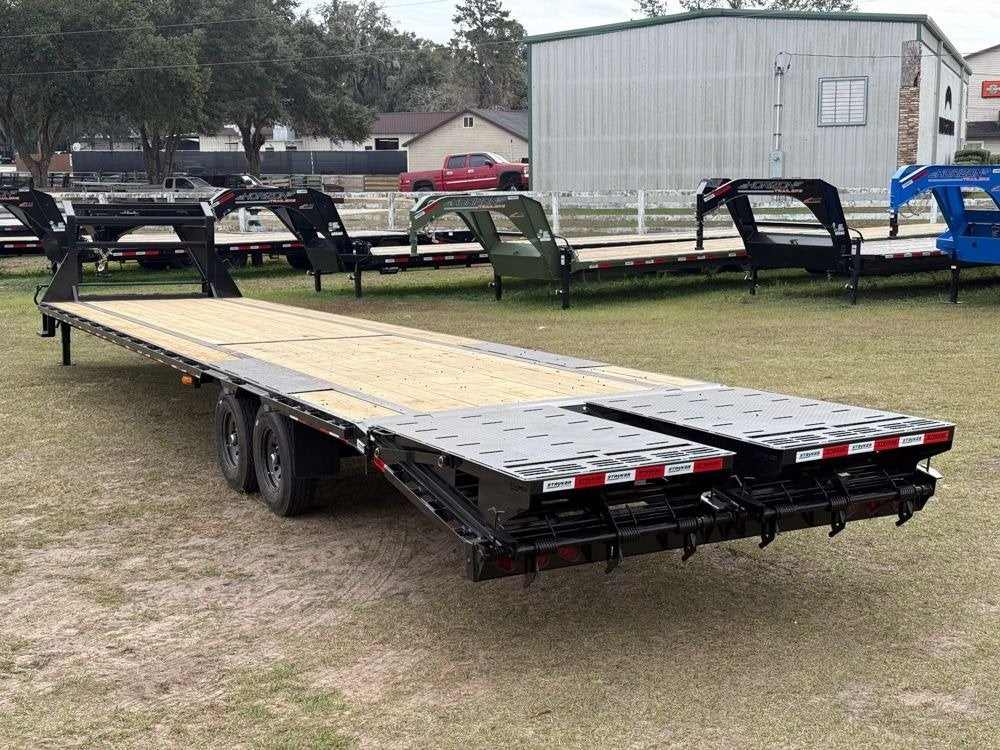 40' Stryker Gooseneck (2) 8K Axles Mega Ramps 14 ply Tires - Deckover Trailers - Stryker Dealership Group