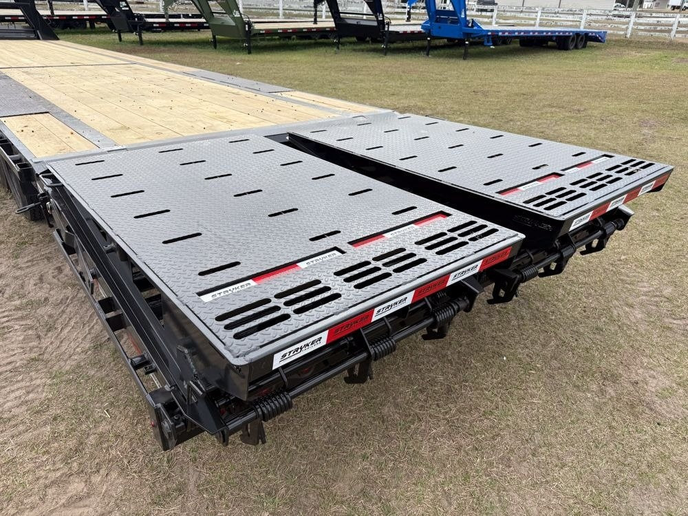40' Stryker Gooseneck (2) 8K Axles Mega Ramps 14 ply Tires - Deckover Trailers - Stryker Dealership Group