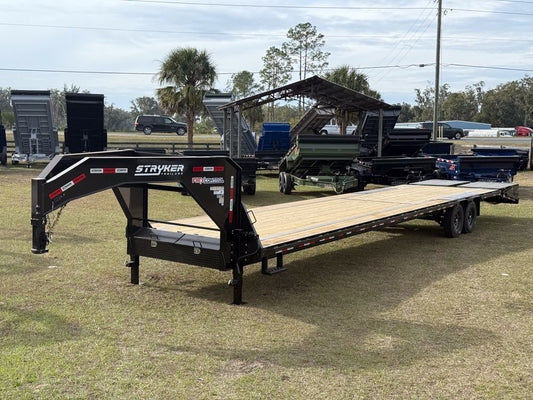 40' Stryker Gooseneck (2) 8K Axles Mega Ramps 14 ply Tires - 8K MR/Deckover Trailers - Stryker Dealership Group