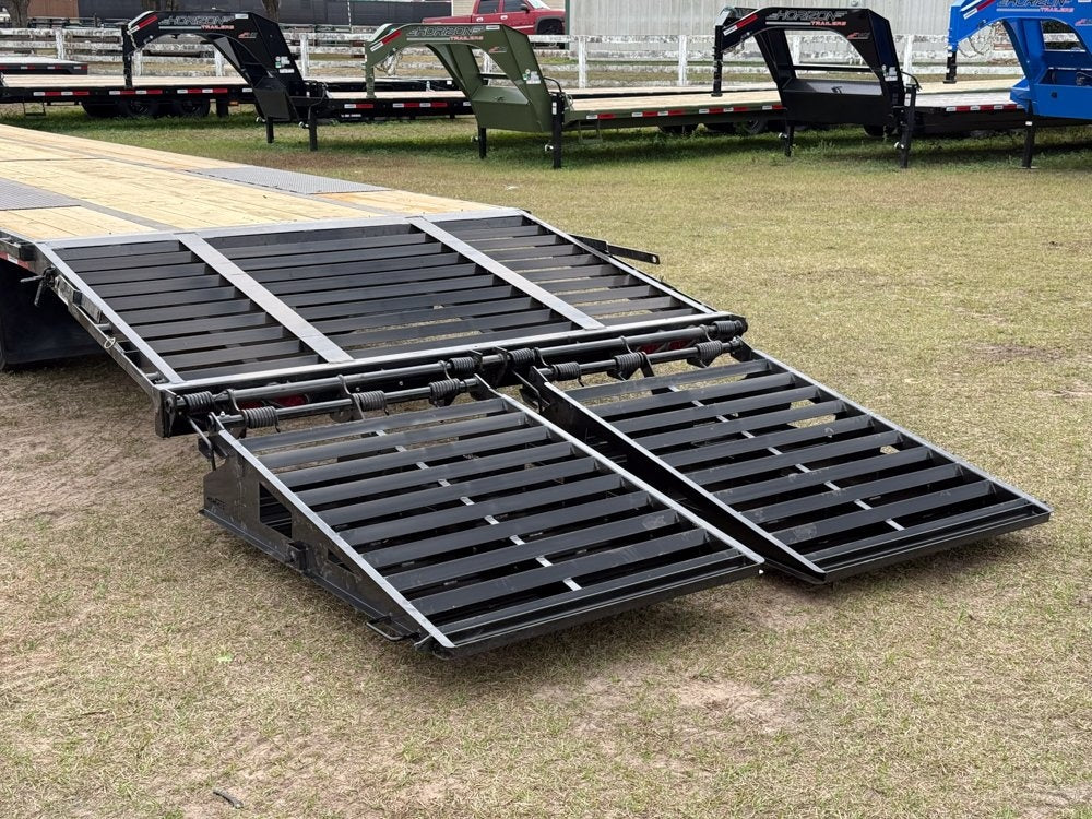 40' Stryker Gooseneck (2) 8K Axles Mega Ramps 14 ply Tires - 8K MR/Deckover Trailers - Stryker Dealership Group