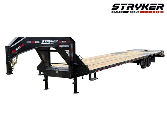 40' Stryker Gooseneck (2) 8K Axles Mega Ramps 14 ply Tires - 8K MR/Deckover Trailers - Stryker Dealership Group