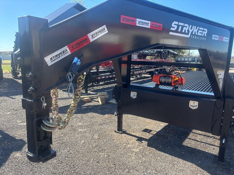 40' Stryker Gooseneck Mesh Deck Multi Car Hauler - (2) 8k Axles - 12k GVWR Derated - Truck & Van Trailers - Stryker Dealership Group