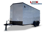 7 x 16 Look Trailers ST DLX Flat Top V Nose Enclosed Trailer - (2) 3.5k lb Axles 140461
