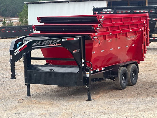 42 Yard Roll Off Package - 14' RDZ GN Roll Off Base (2) 7k Axles, (3) 14 YD 14' x 4' Red Bins - ROP004913 - Stryker Dealership Group