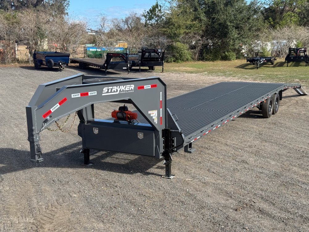 44' Stryker Gooseneck Mesh Deck Multi Car Hauler (3) 7k Axles - 12k GVWR Derated 004696 - Stryker Dealership Group