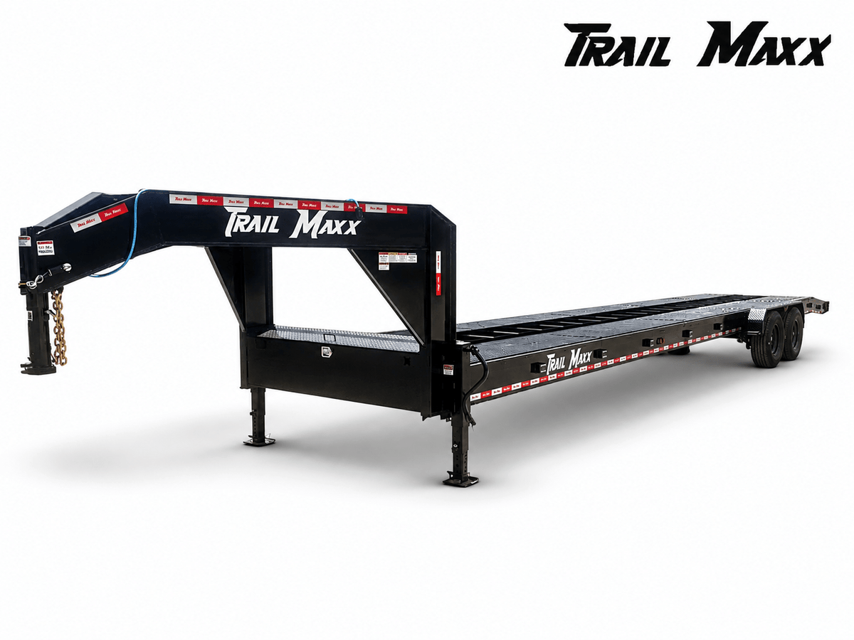 44' Trail Maxx Gooseneck Mesh Deck Multi Car Hauler 83" Wide (3) 7k Axles - 12k GVWR Derated 901 - Stryker Dealership Group