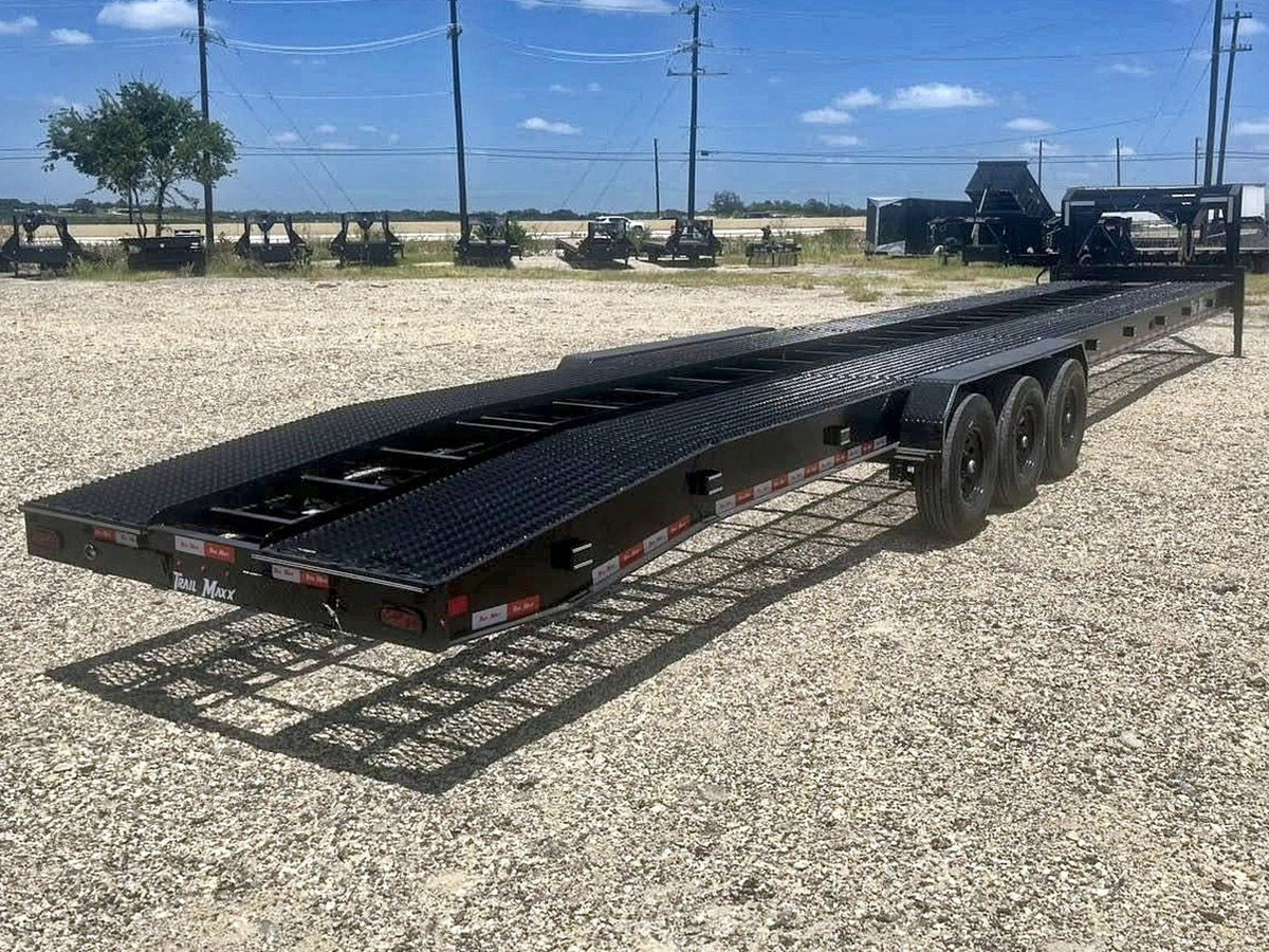 44' Trail Maxx Gooseneck Mesh Deck Multi Car Hauler 83" Wide (3) 7k Axles - 12k GVWR Derated 908 - Stryker Dealership Group