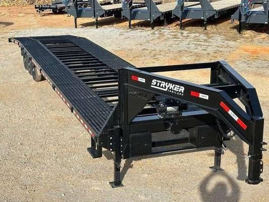 44' Gooseneck Mesh 21k GVWR 14 ply tires - Aluminum Ramps INV-2215 - Truck & Van Trailers - Stryker Dealership Group