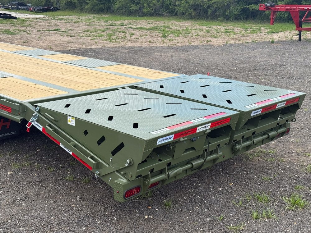 44' HHZ Gooseneck (2) 16K Dually Axles Mega Ramps 40k GVWR - 16K MR/Deckover Trailers - Stryker Dealership Group