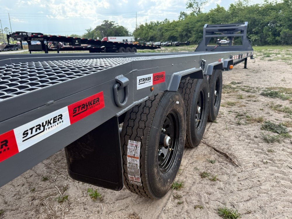 44' Mesh Deck (3) 7k Axles - 12k GVWR Derated- 14 Ply Tires w/Spare - 10' Aluminum Ramps - Warrior W - Truck & Van Trailers/Multi Car Haulers - Stryker Dealership Group
