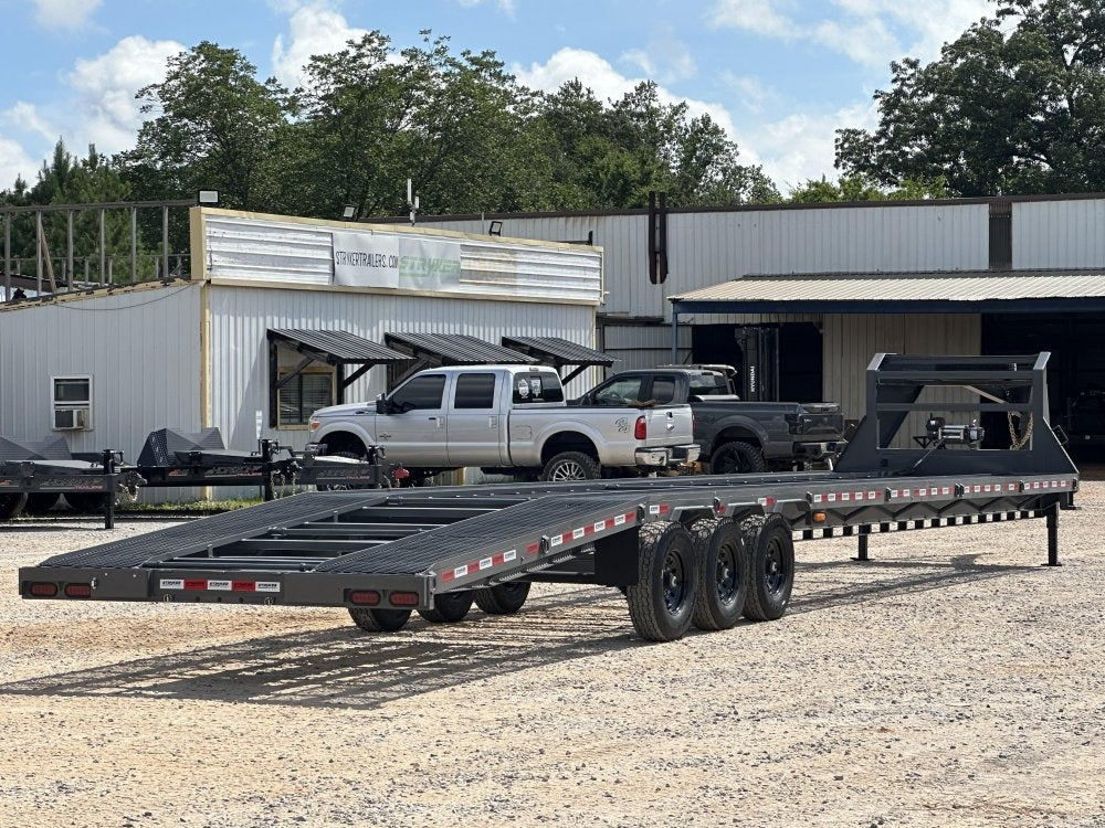 44' Mesh Deck (3) 7k Axles - 12k GVWR Derated- 14 Ply Tires w/Spare - 10' Aluminum Ramps - Warrior W - Truck & Van Trailers/Multi Car Haulers - Stryker Dealership Group