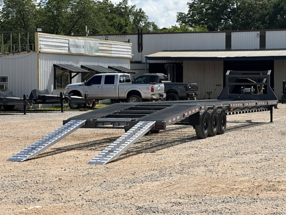 44' Mesh Deck (3) 7k Axles - 12k GVWR Derated- 14 Ply Tires w/Spare - 10' Aluminum Ramps - Warrior W - Truck & Van Trailers/Multi Car Haulers - Stryker Dealership Group