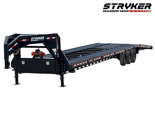 44' Mesh Deck (3) 7k Axles - 12k GVWR Derated- 14 Ply Tires w/Spare - 10' Aluminum Ramps - Warrior W - Truck & Van Trailers/Multi Car Haulers - Stryker Dealership Group